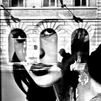 Advertising woman in Rome