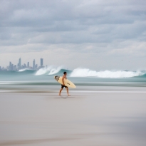 The surfer on a splendid day